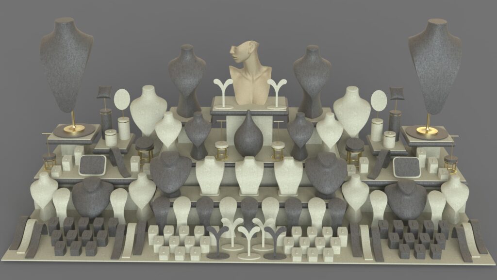 مانکن و دکوراسیون ویترین طلا فروشی (1)