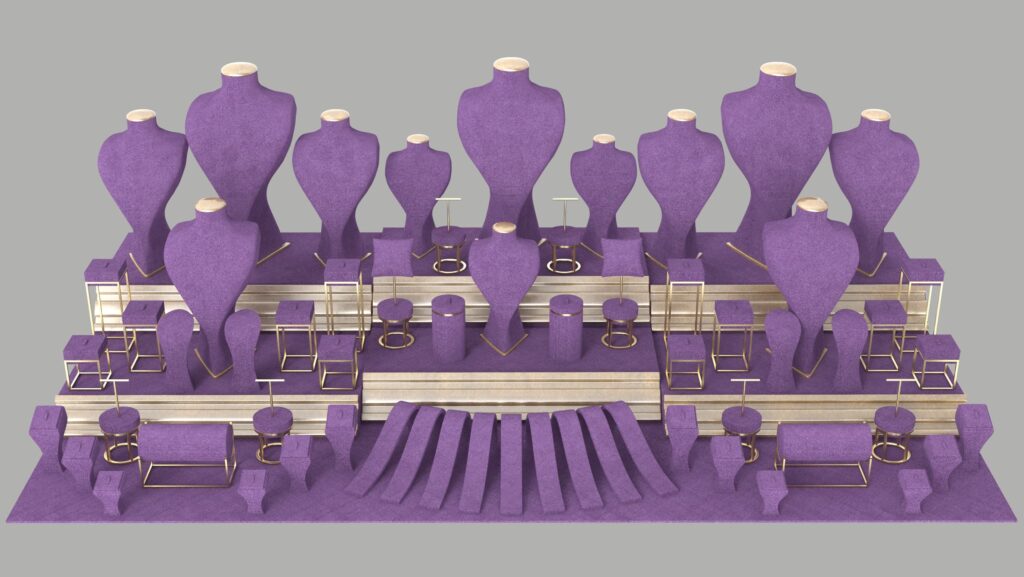 مانکن و دکوراسیون ویترین طلا فروشی (10)