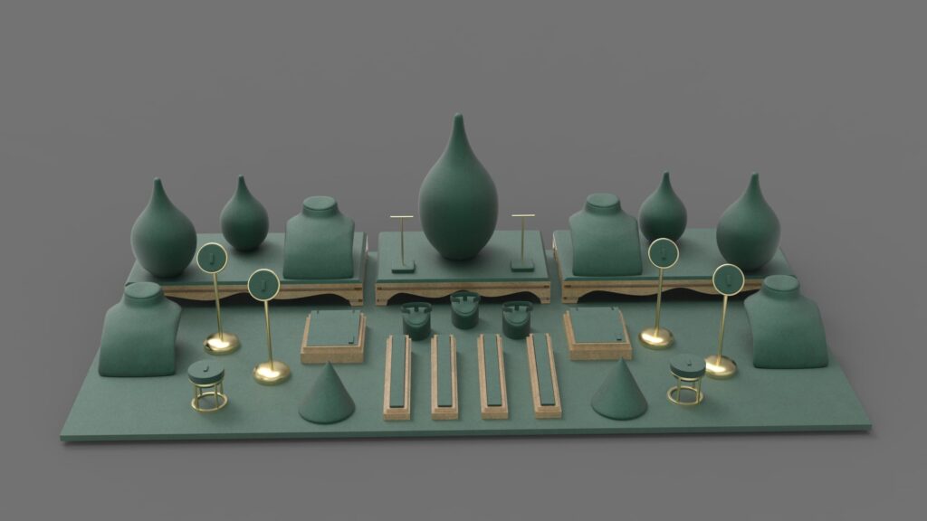 مانکن و دکوراسیون ویترین طلا فروشی (13)