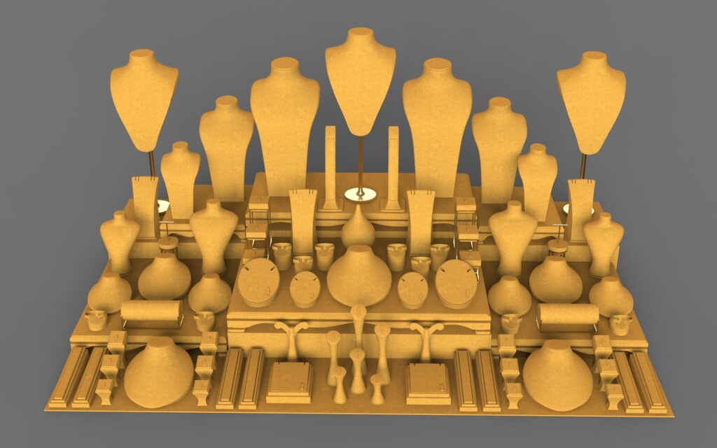 مانکن و دکوراسیون ویترین طلا فروشی (4)