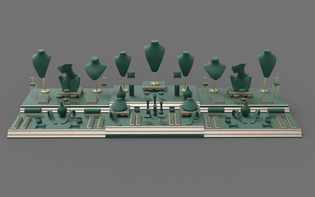 مانکن و دکوراسیون ویترین طلا فروشی (5)