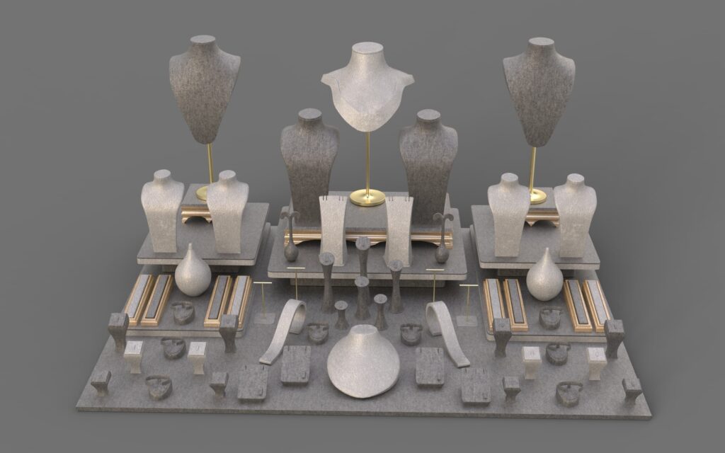 مانکن و دکوراسیون ویترین طلا فروشی (6)