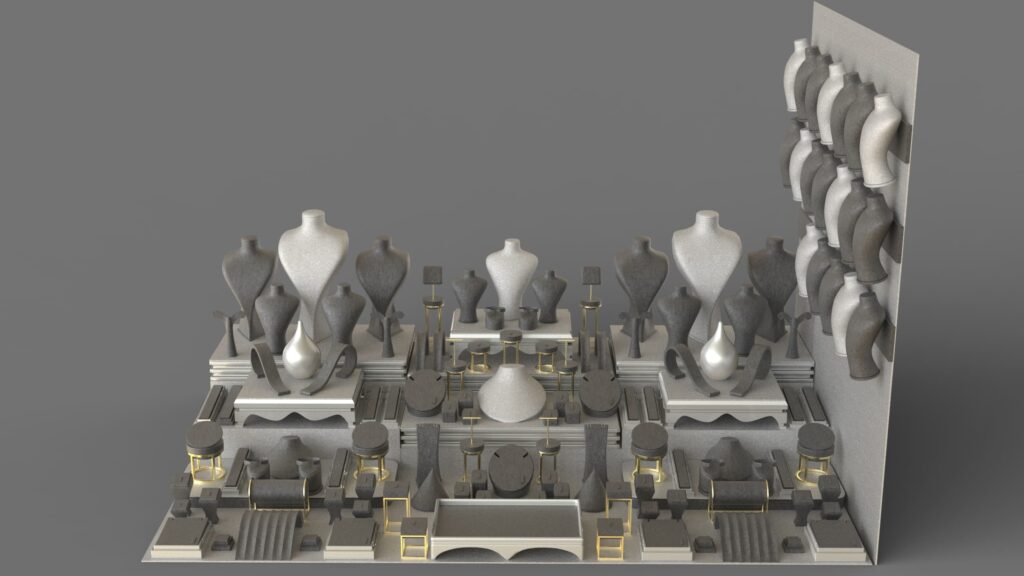 مانکن و دکوراسیون ویترین طلا فروشی (9)